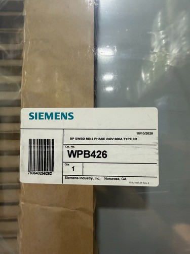 New siemens wpb426 600a - new,